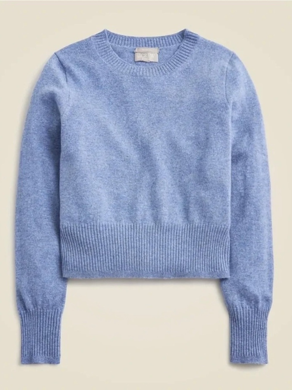 J. Crew Shrunken Crewneck Cashmere Sweater - Picture 2 of 3
